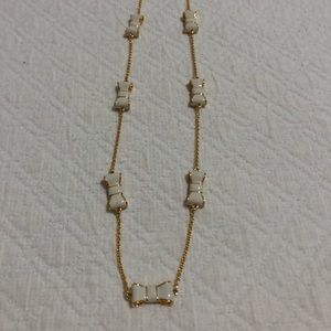 Kate Spade Cream & Gold Bow Necklace